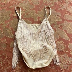 Chic Cream Fringe Camisole
